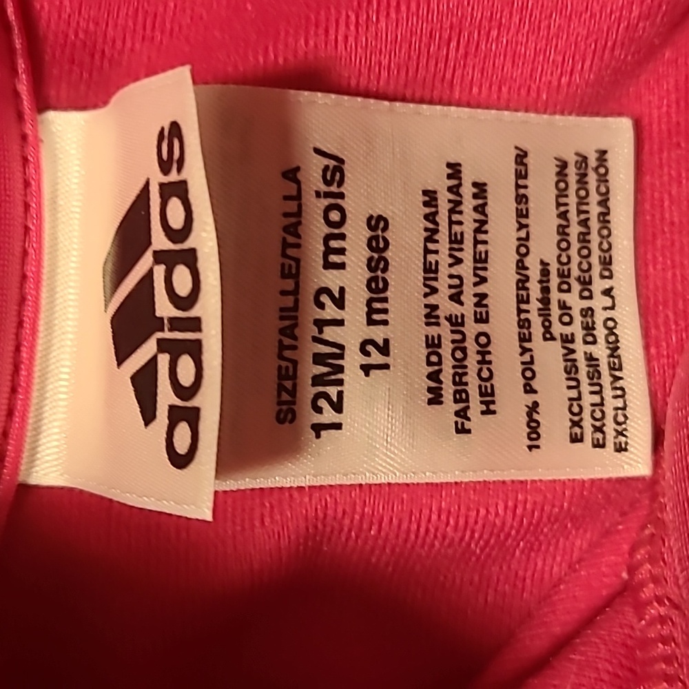 Adidas Hot Pink Track Jacket - 12 Months - Picture 4 of 7